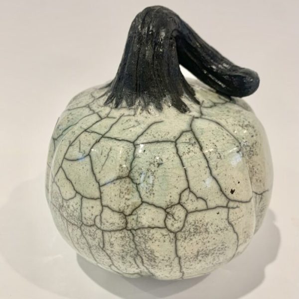 Raku Pumpkin Clear Crackle