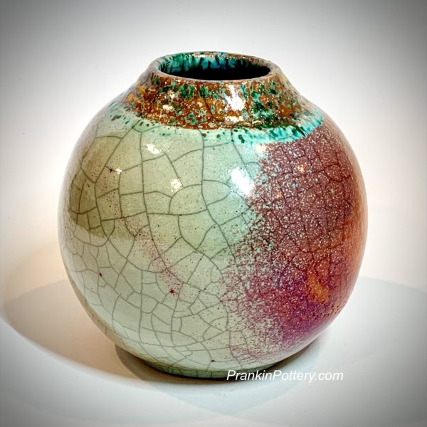 Raku Turquoise Crackle